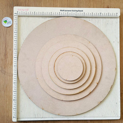 MDF 3 MM Round Base Without Hole Tulsi Resin Store