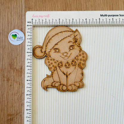 MDF Cutout Engraved  - Cat