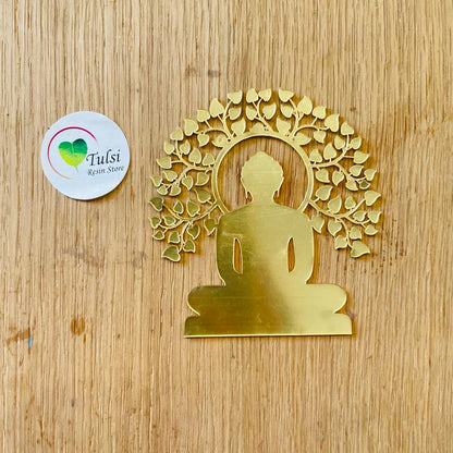 Acrylic Mahavir Swami With Tree Cutout (B)