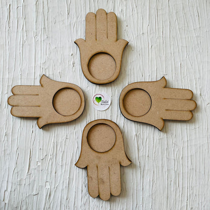 MDF Hamsa T-Light Holder (4 pcs)