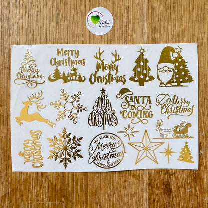 Metal Sticker - A5 Christmas Sheet