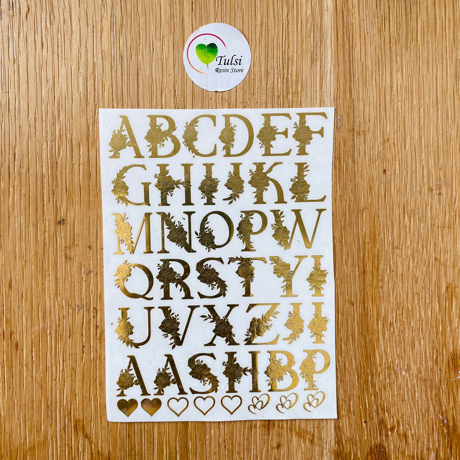 Metal Sticker - A6 Floral Alphabet Sheet