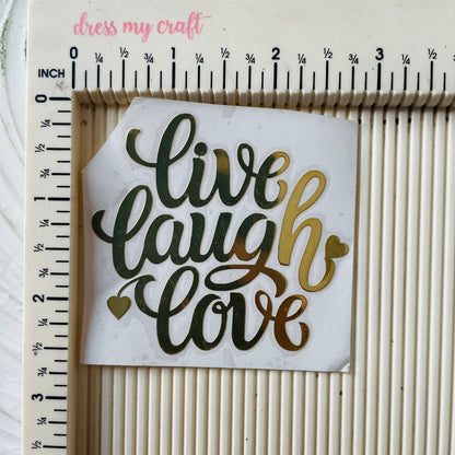 Metal Sticker - Live Laugh Love