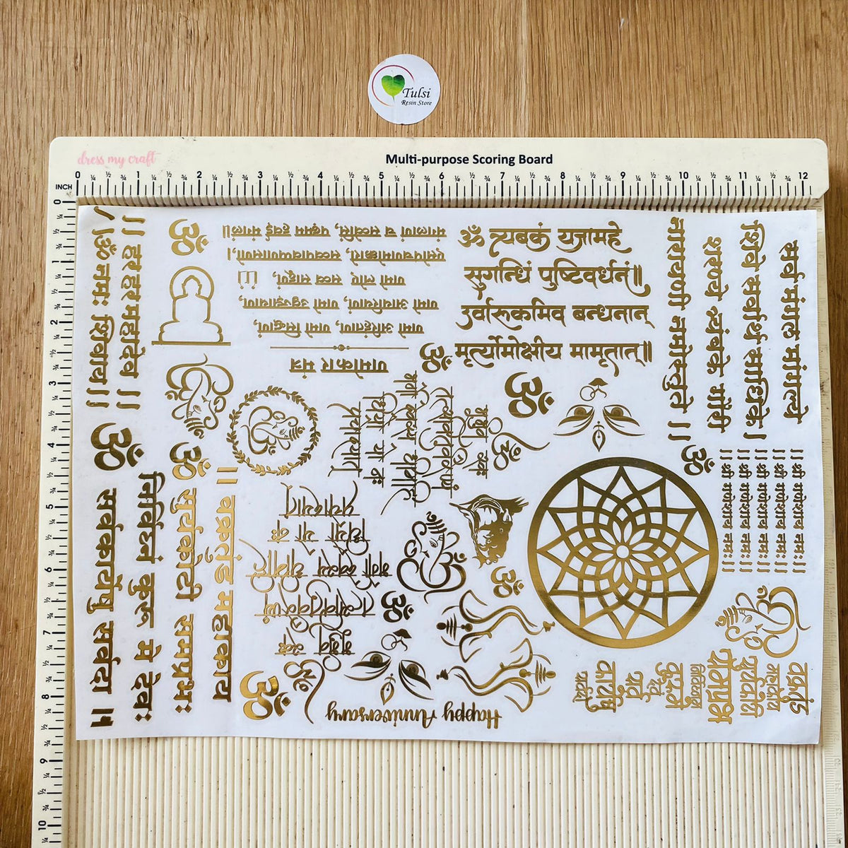 Distash Metal Sticker - A4 Mix Mantra (B) – Tulsi Resin Store