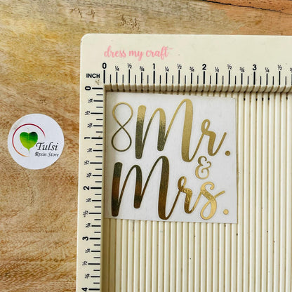 Metal Sticker - Mr & Mrs with Infinity