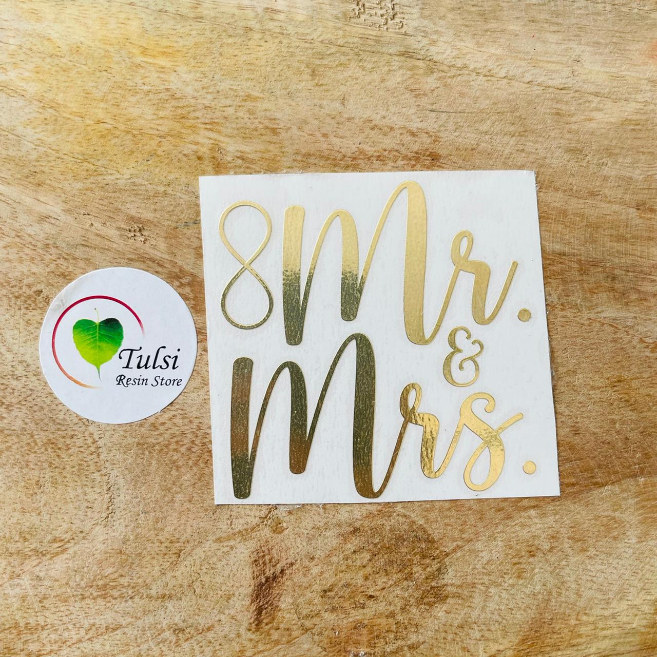 Metal Sticker - Mr & Mrs with Infinity