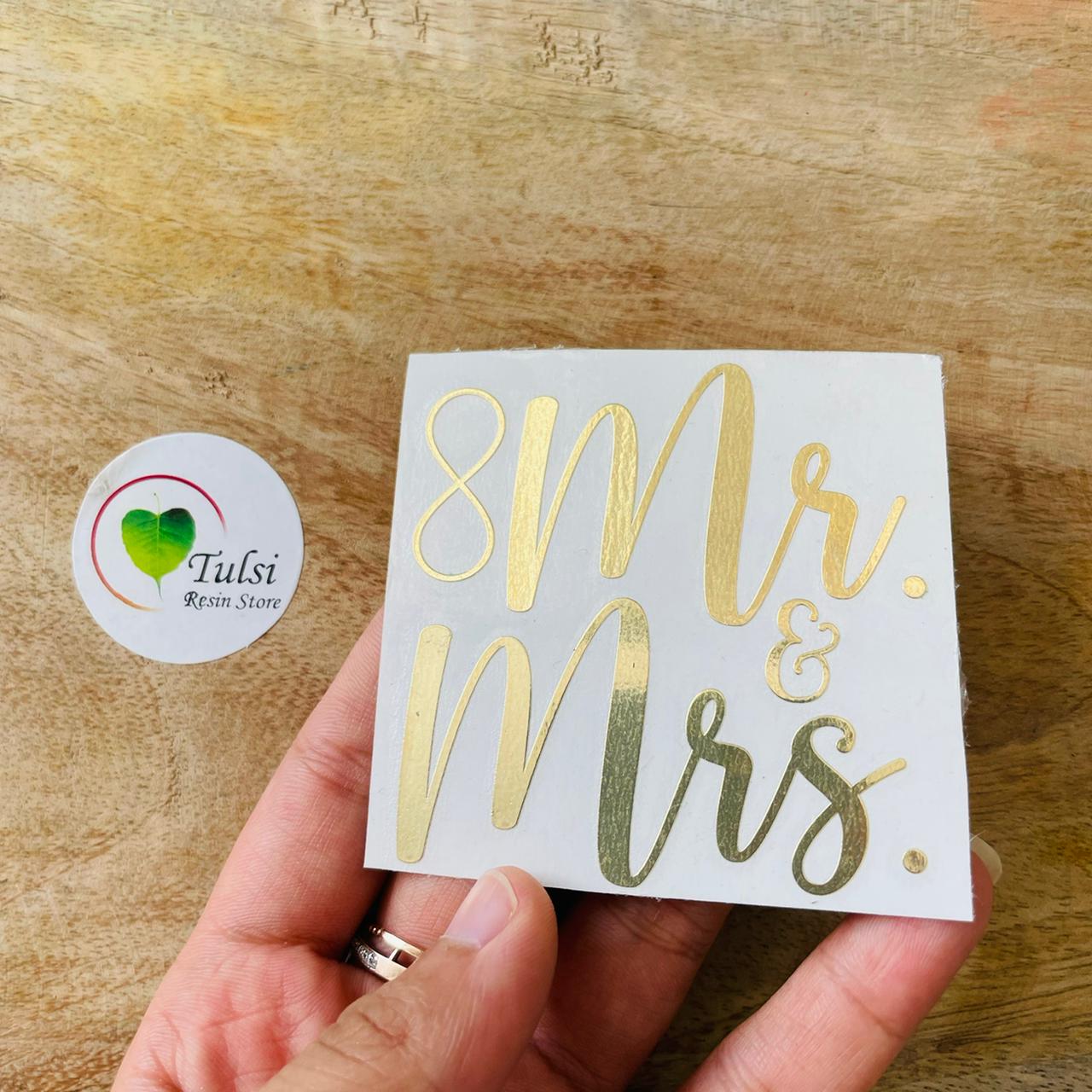 Metal Sticker - Mr & Mrs with Infinity