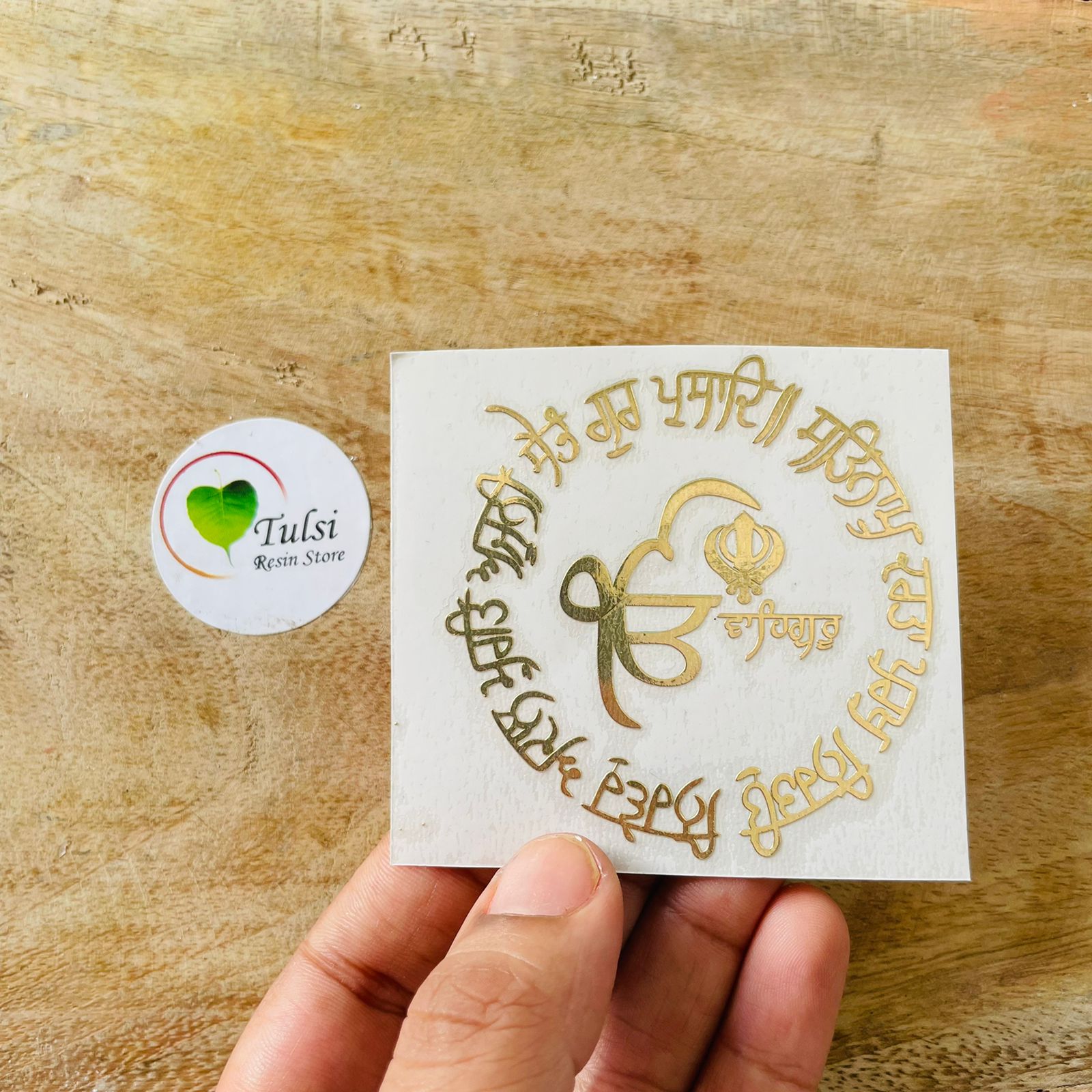 Metal Sticker - Round Onkar Mantra(D) – Tulsi Resin Store