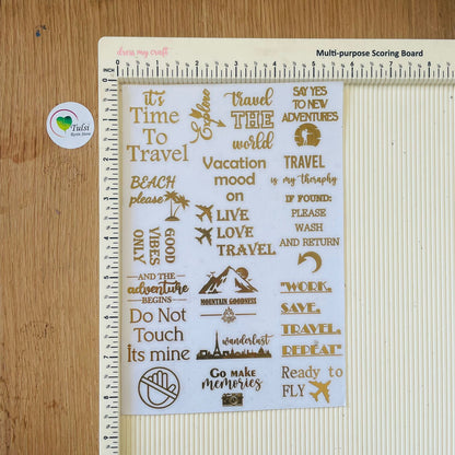 Metal Sticker - A5 Travel Captions (B)