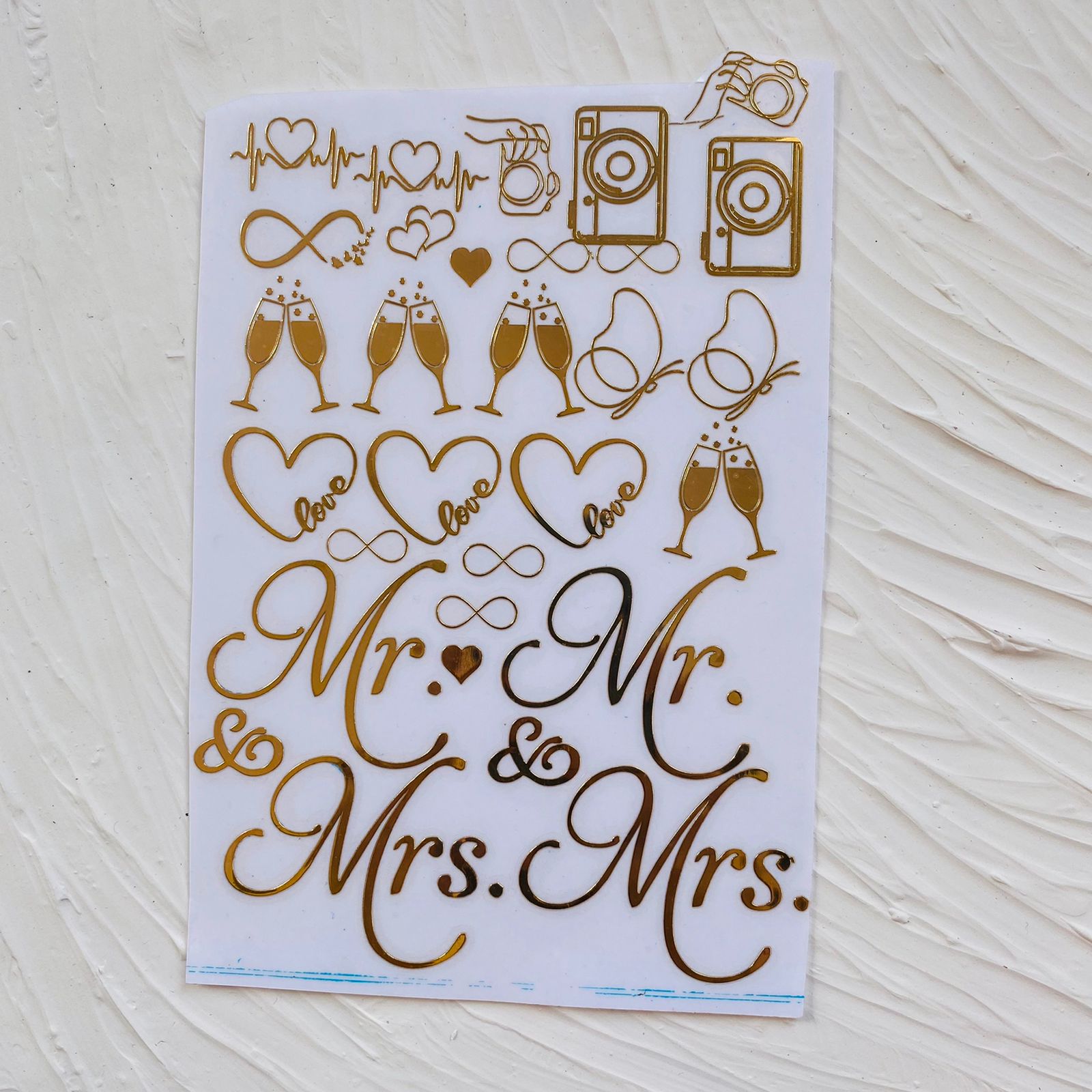 Metal Sticker - A6 Mr & Mrs