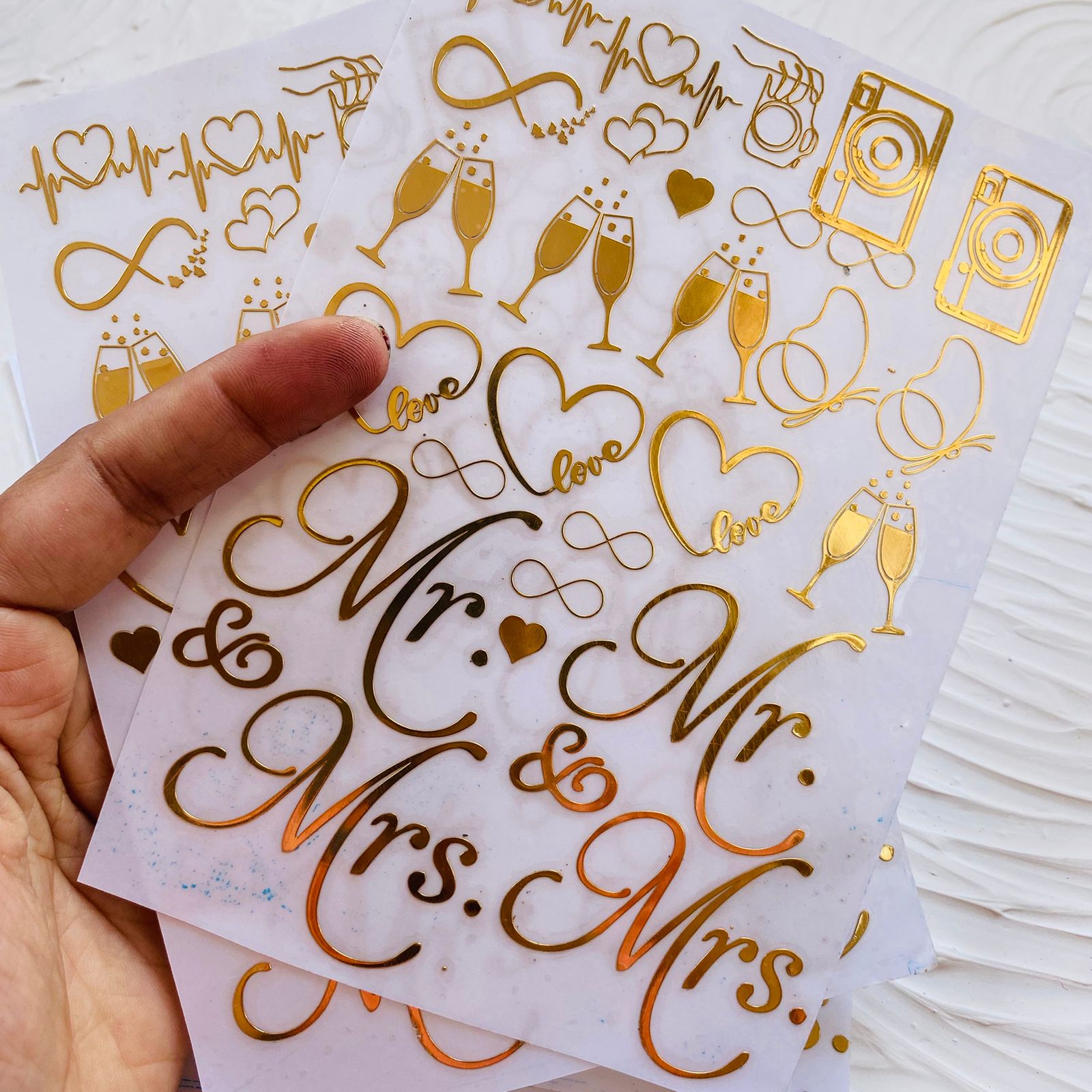 Metal Sticker - A6 Mr & Mrs