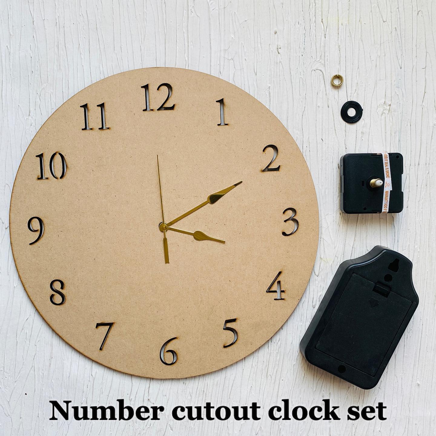 12" Number Cutout Clock Set