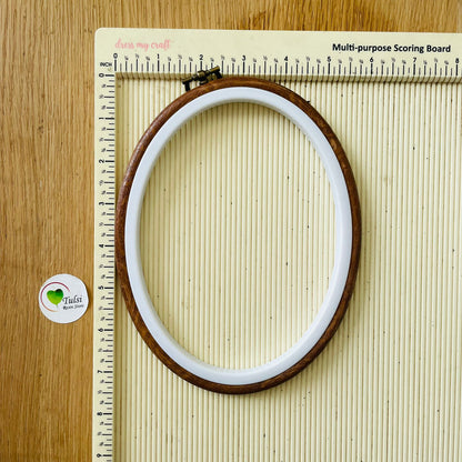 Oval Embroidery Ring (Set of 4) / Resin Frame