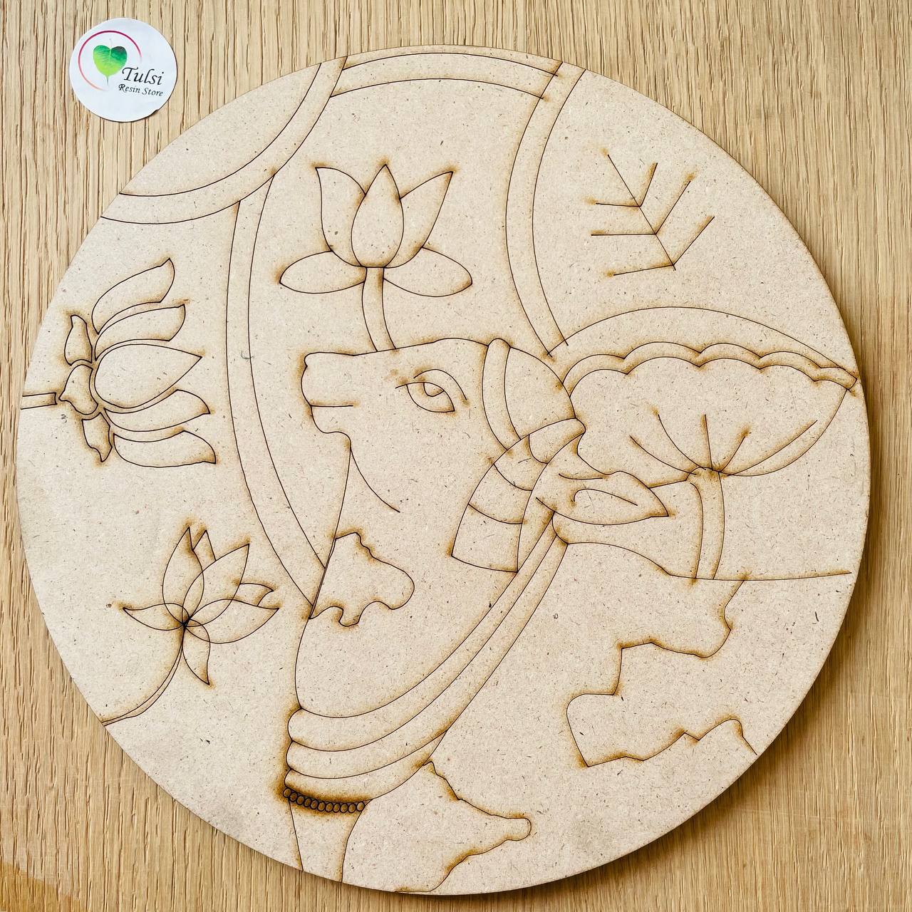 Pre-Marked MDF Base (B) 1 | Tulsi Resin