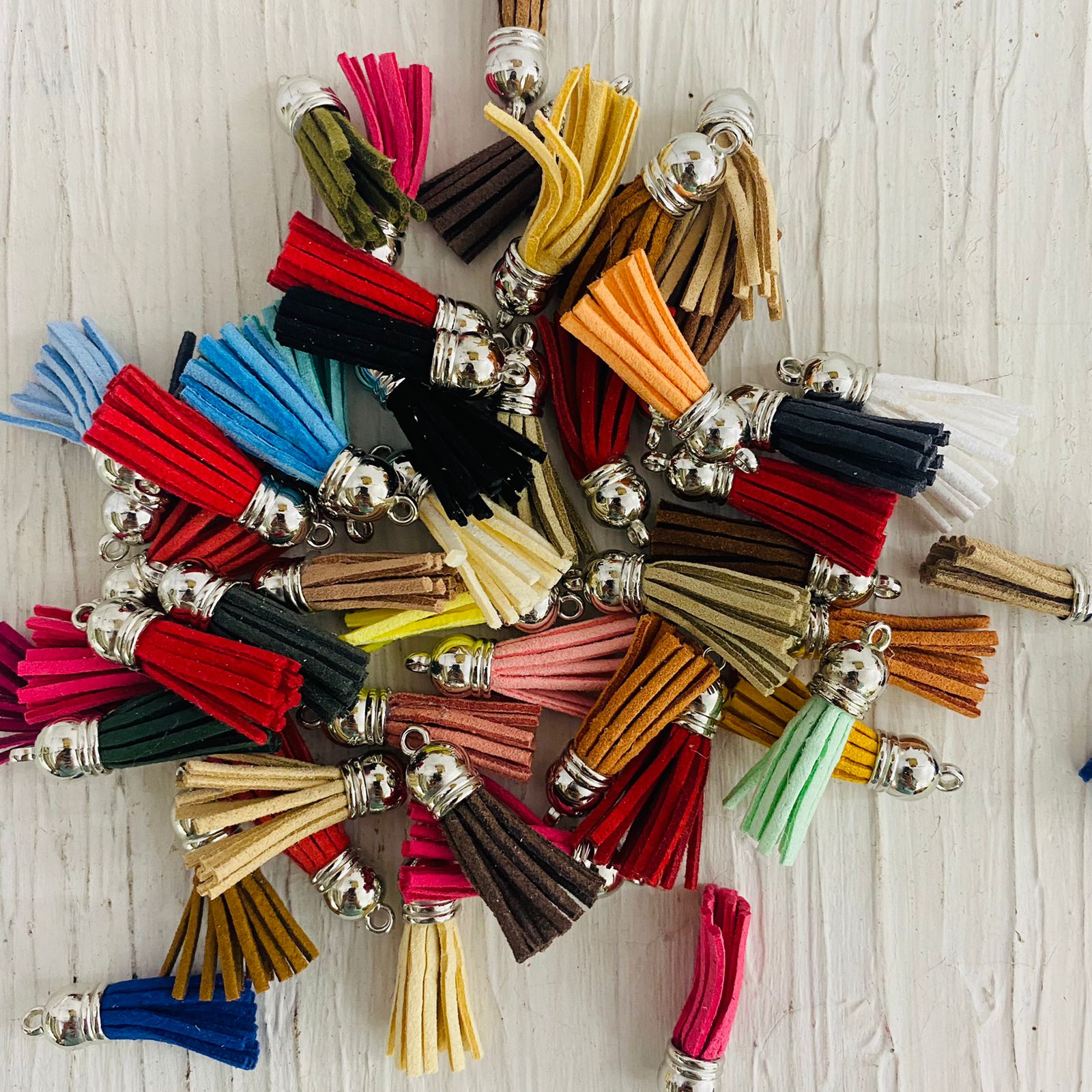 TeeVida Leather Tassels with Gold Clasp, Keychain, Keychain Supplies, Sublimation Supplies, Resin Supplies