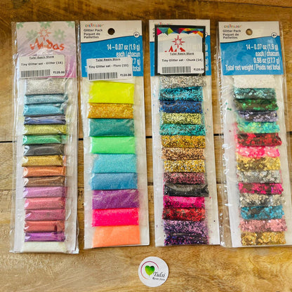 Tiny Glitter set 1  Tulsi Resin