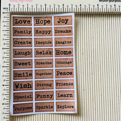 Vintage Sticker Sheet - A