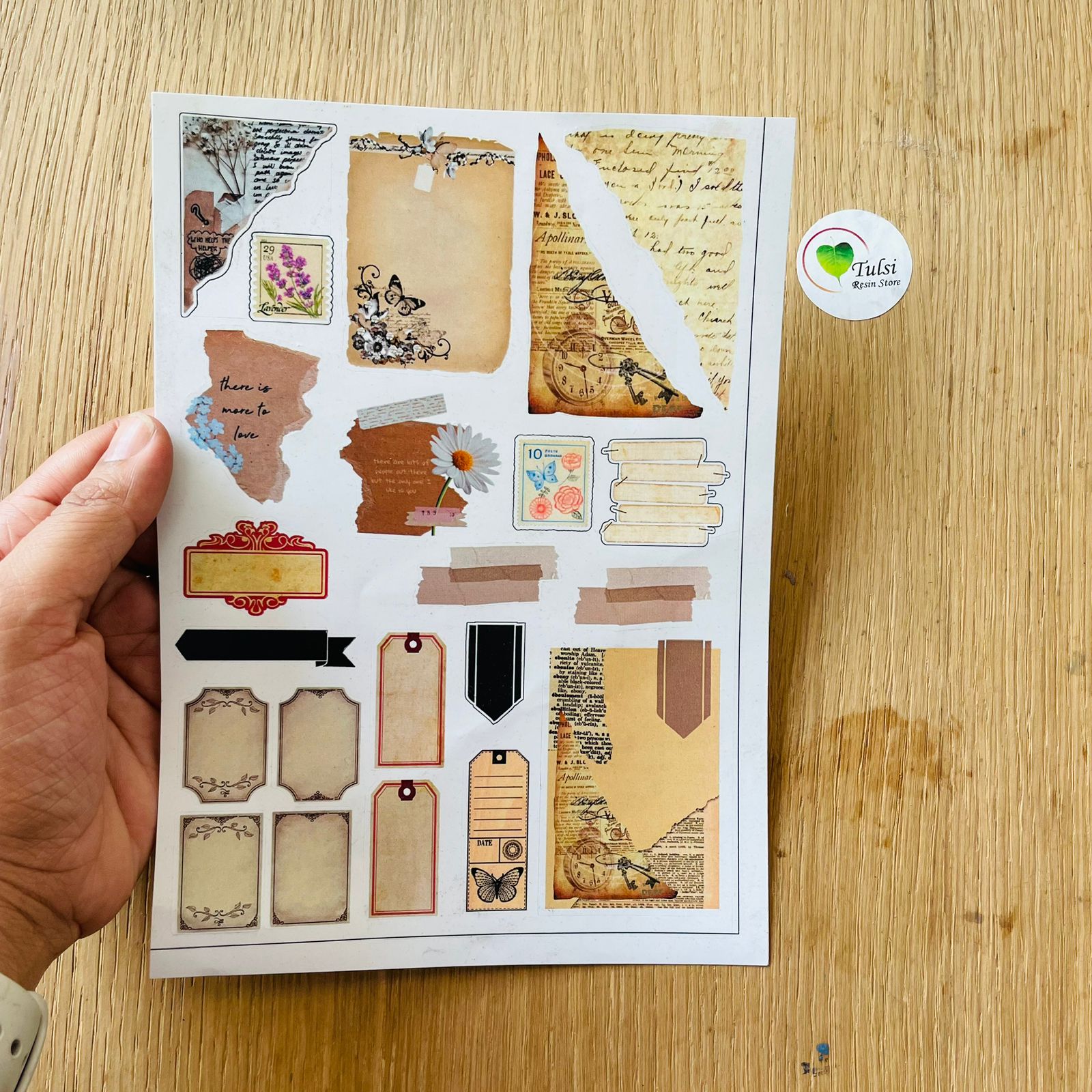 Vintage Sticker Sheet- B