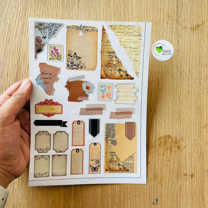 Vintage Sticker Sheet- B