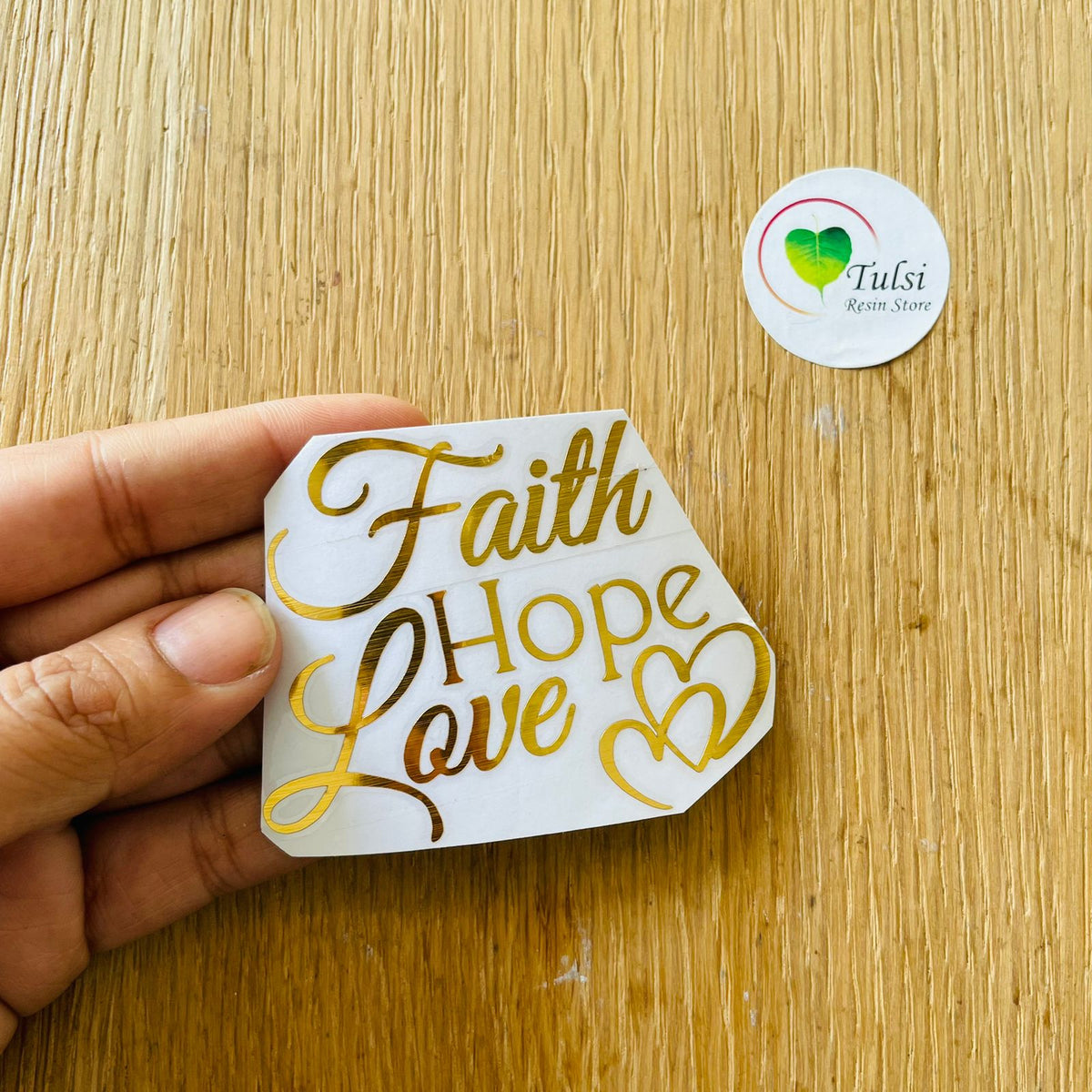 Vinyl Sticker - Faith Hope Love – Tulsi Resin Store