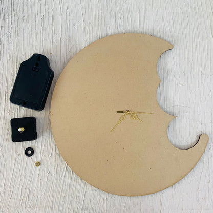 MDF Moon Clock Set