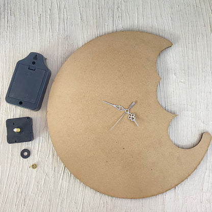 MDF Moon Clock Set