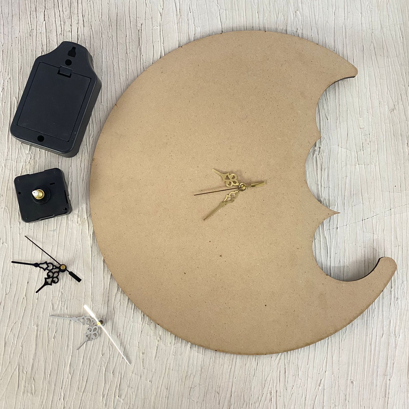 MDF Moon Clock Set