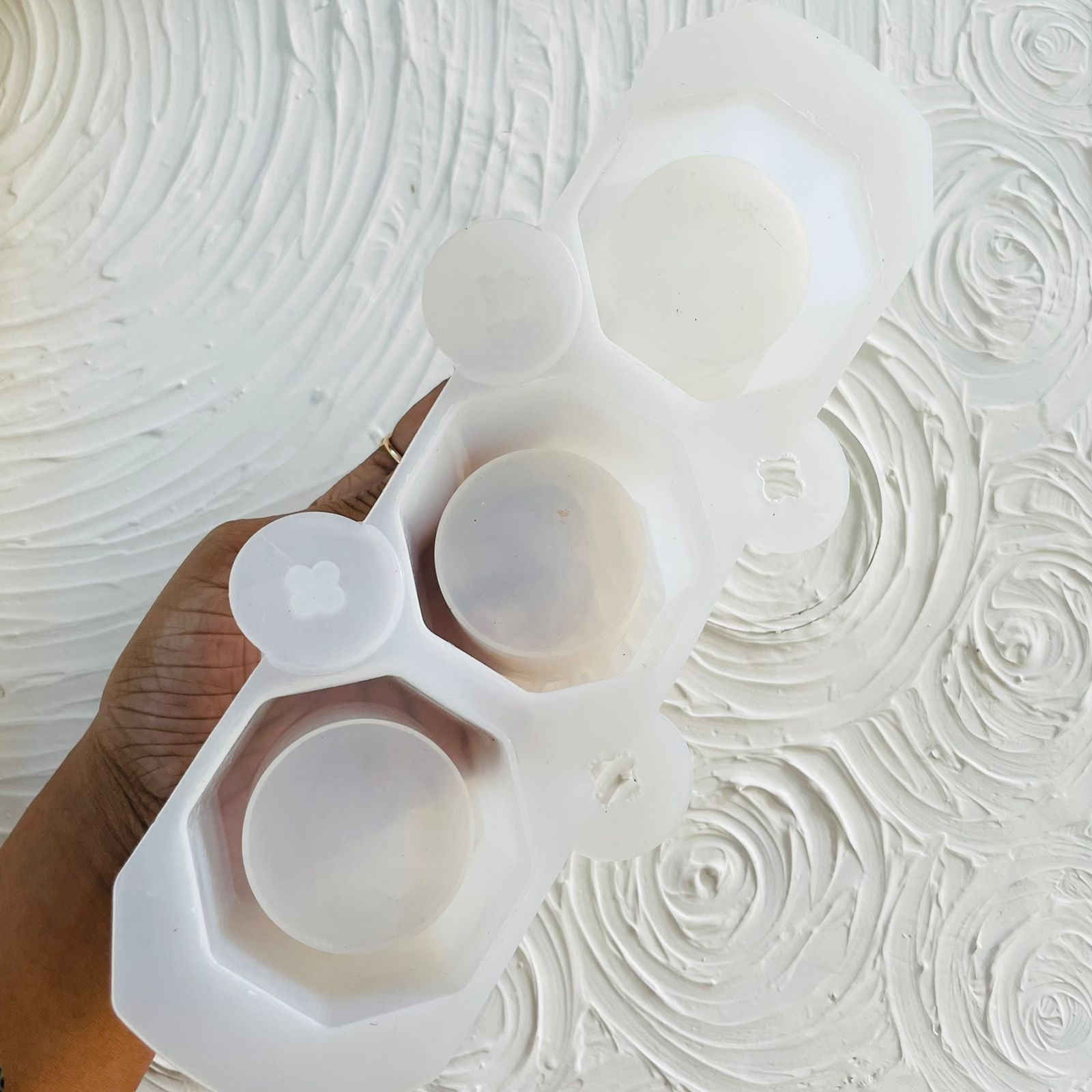 3 Pcs Hexagon Planter and Candle Mould