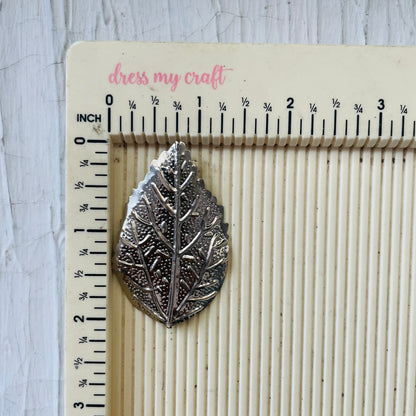 2 Pcs Metal Leaf Charm (D)