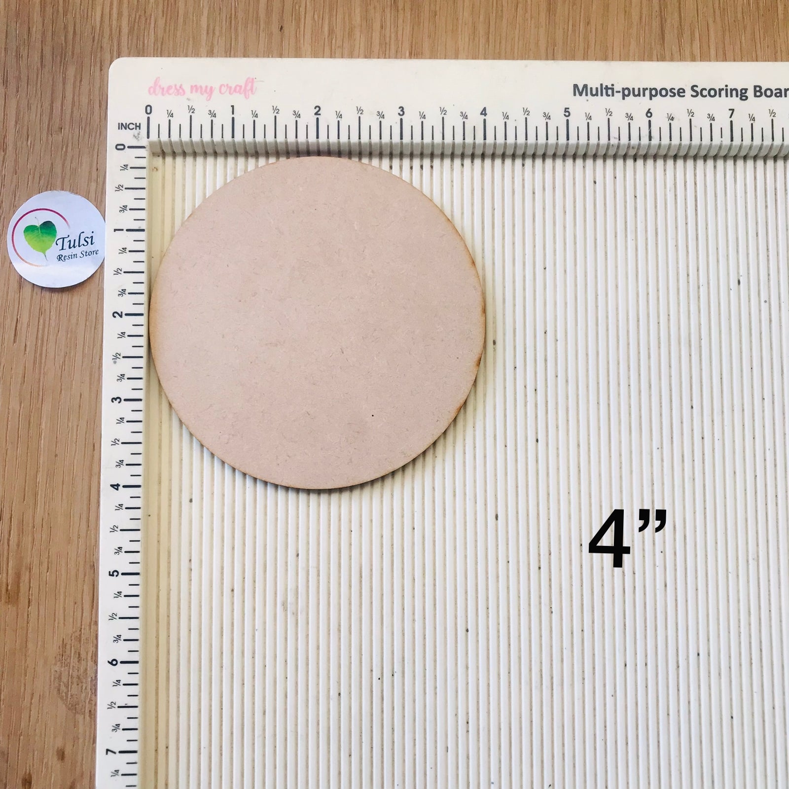 MDF 3 MM Round Base Without Hole 4" Tulsi Resin Store