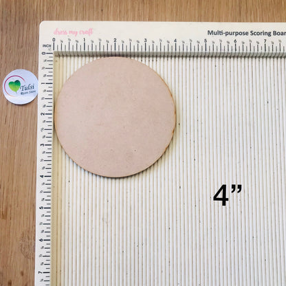 MDF 3 MM Round Base Without Hole 4" Tulsi Resin Store