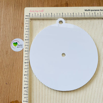 White Acrylic Clock Hanging Bases