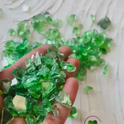 Green Reflective Glass Crystal