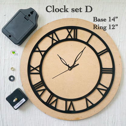 Clock Set With Roman Ring D