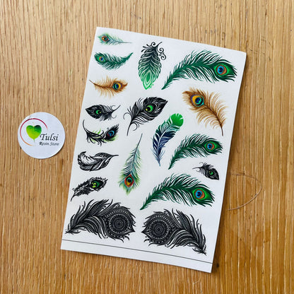 Colourful Feather Sticker Sheet