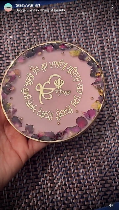 Metal Sticker - Round Onkar Mantra(D)